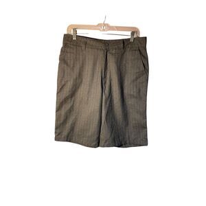 O’Neill Mens Skater Gray Pinstripe Flat Front Chino Shorts Size 30